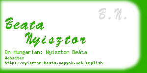 beata nyisztor business card